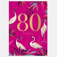 80th Birthday Card By Sara Miller London